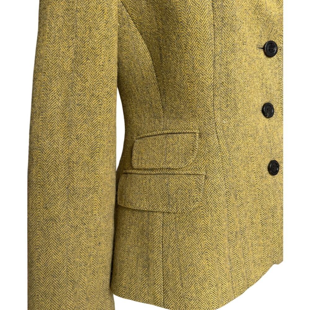 Jigsaw Cashmere Wool Herringbone Tweed Blazer Jacket Tailored Medium - Picture 3 of 10